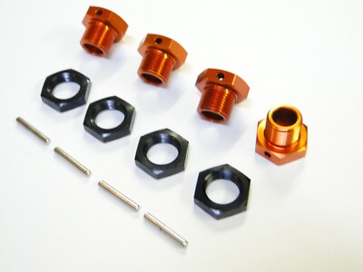 NEW HPI SAVAGE XL 5.9 RTR Hex Hubs 17mm Orange Aluminum X 4.6 GT-6