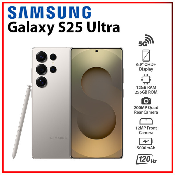 NEW Samsung Galaxy S25 Ultra 5G 12GB+256GB GREY Dual SIM Android