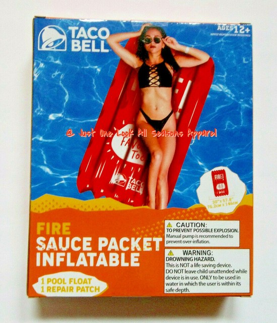 Jumbo 58” Taco Bell Hot Sauce Packet Inflatable Pool Float super