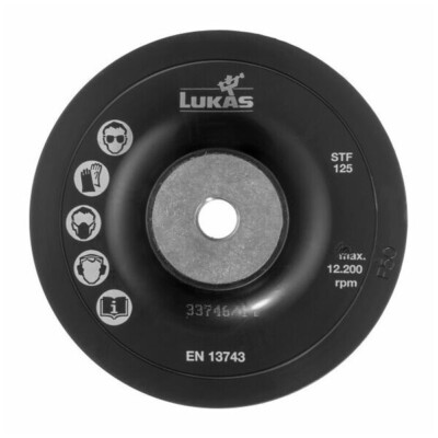 LUKAS STF Trägerplatte für Fiberscheiben Ø 125 mm mit M14 Gewinde für Winkelschliff