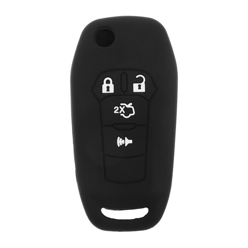 Happyit Étui Clé Voiture Cuir Véritable Pour Renault Clio, Scenic, Mégane, Duster - Housse Protectrice 4 Boutons (Blanc)