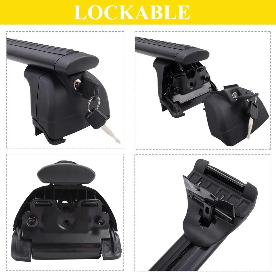 Barra transversal portaequipajes de techo 330 lb para equipaje Acura MDX 2022-2026 bloqueable Foto 4 de 4