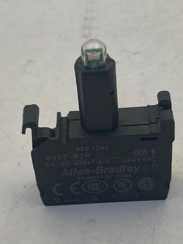 ALLEN BRADLEY 800F-N3R LAMP MODULE LED LATCH MOUNT 24VAC/DC SERIES B