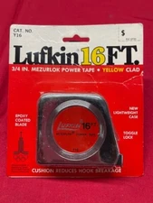 Lufkin Y16 Mezurlok Power Tape Yellow Clad 3/4" X 16' VINTAGE