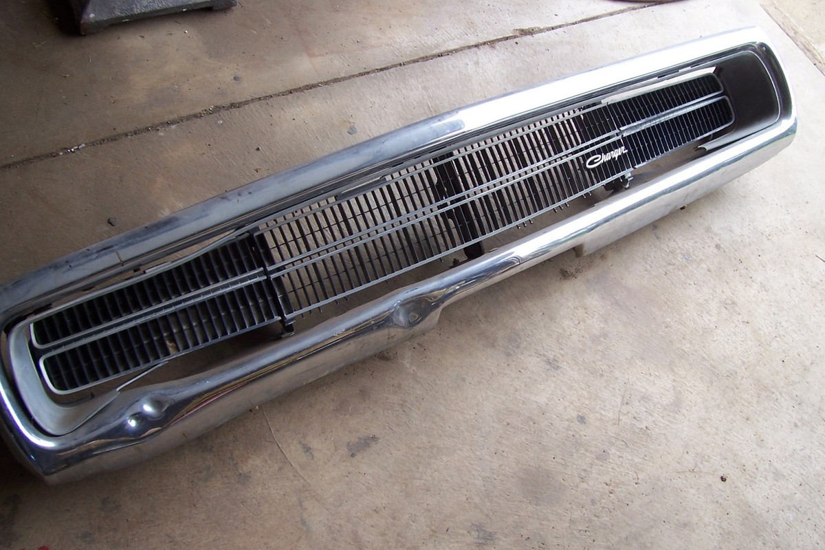 Mopar 1970 Dodge Charger RT OEM Front Bumper, Grille, Head Light