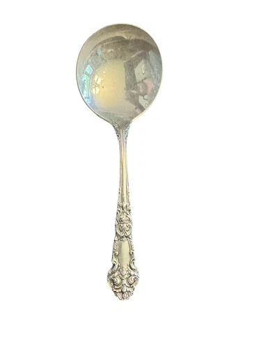Reed & Barton Antique Sterling Silver French Renaissance Soup Spoons Monogrammed