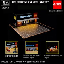 G-Fans 1:64 Assemble USB LED Lighting Fast Food Model Car Parking Station