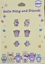 HELLO KITTY AND FRIENDS CLAIRE'S BUNNY EASTER ENAMEL EARRINGS - New 3 Pair Pack