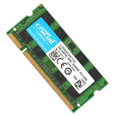 Kit RAM Crucial 4GB (2x2GB) DDR2 800MHz SODIMM Per Dell Latitude D620 D630 D820