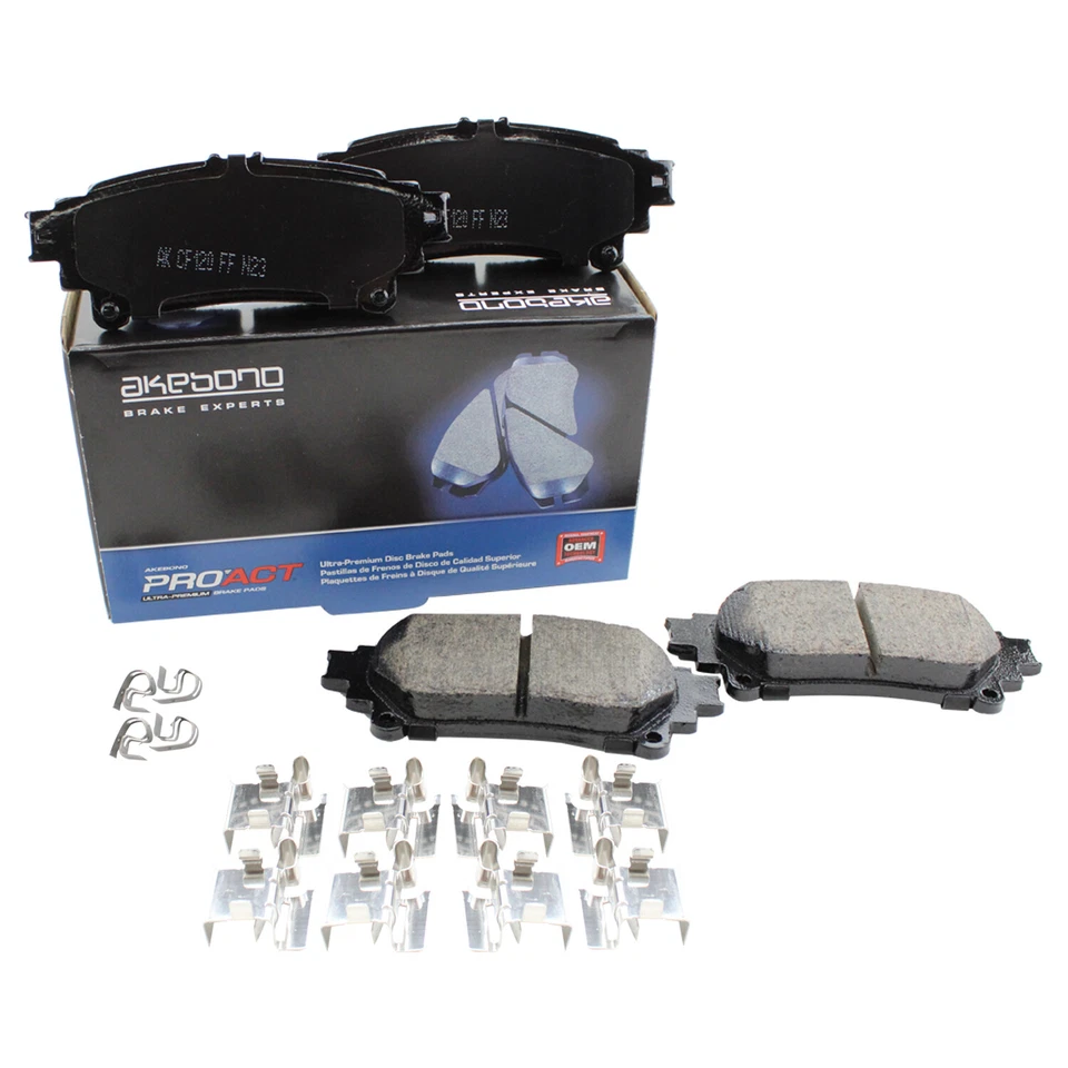 Juego de pastillas de freno de disco trasero Akebono ProACT para Toyota Sienna 2015-2018 Foto 3 de 4