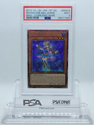 YUGIOH 1ST ED RIRA-EN003 MARINCESS SEA HORSE STARLIGHT RARE PSA 9