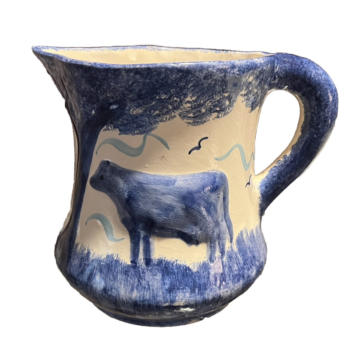 USA アンティーク ホルスタイン 牛 ビンテージ トレイ Cow Pitcher Milk Jug by Cash Family Erwin, Tennessee 1945
