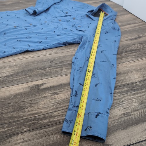 Croft & Barrow Vented Fishing Long Sleeve Shirt Blue Quick Dry Men's Size Large - Picture 10 of 14