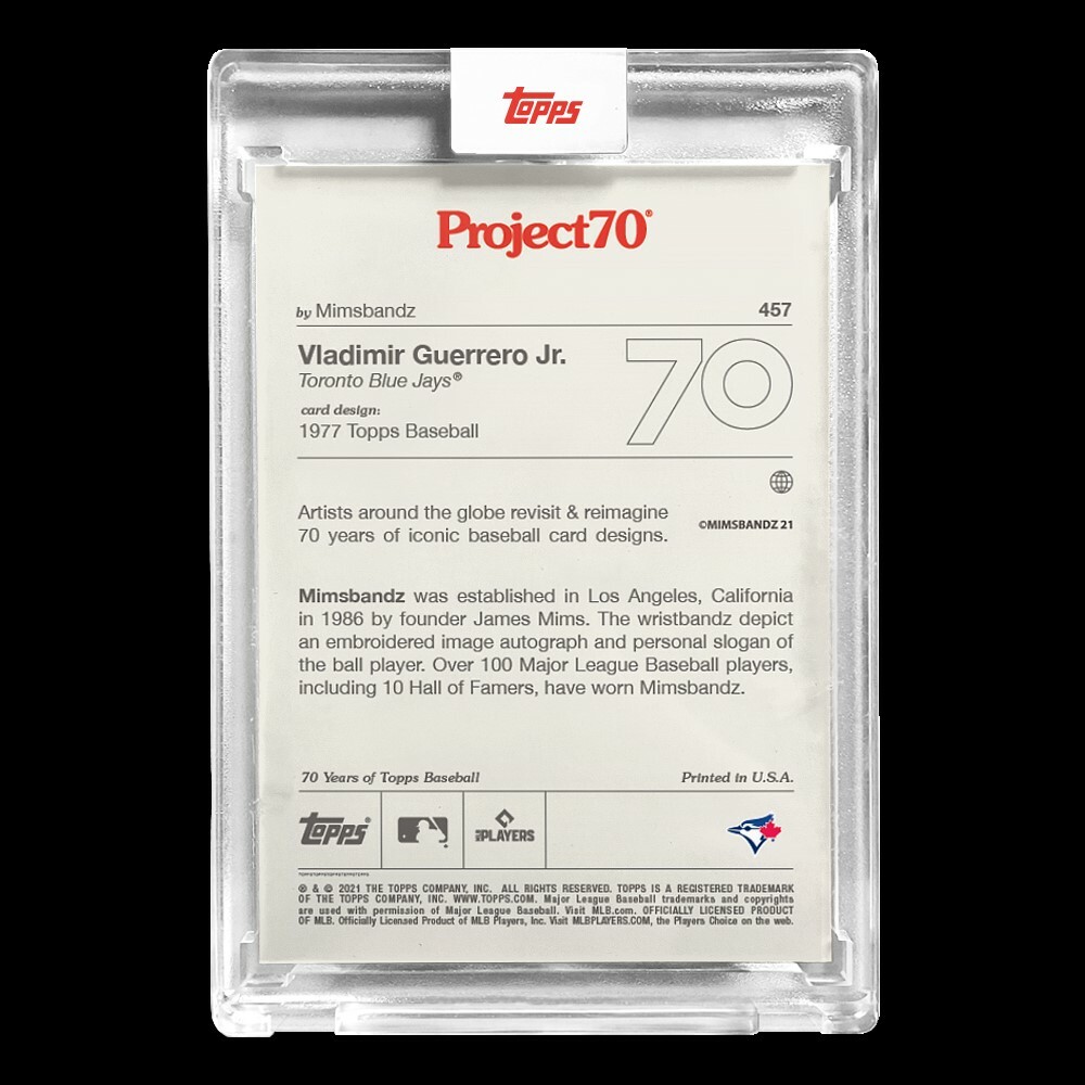 2021 Project 70 #457 1977 Vladimir Guerrero Jr by Mimsbandz Blue
