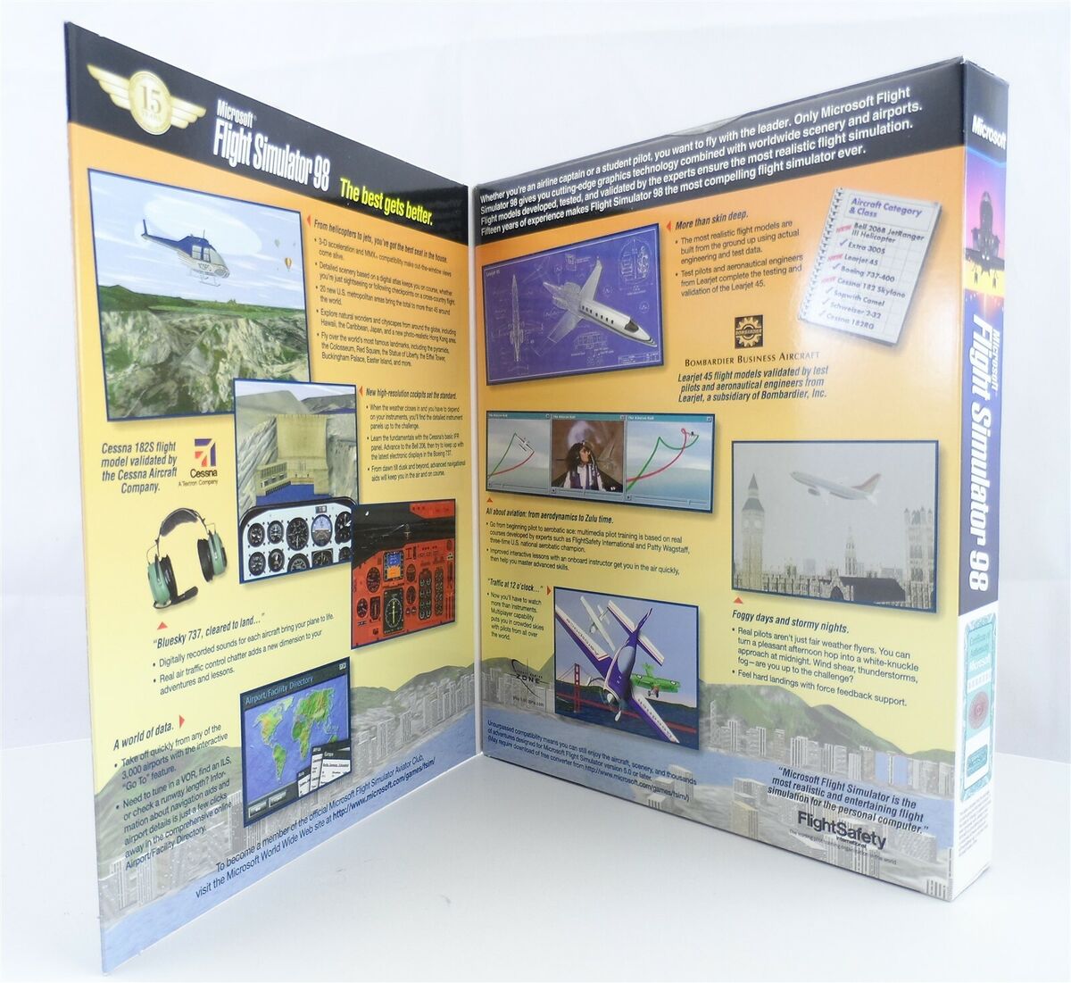 Microsoft Flight Simulator 98 (PC, 1997) and Microsoft Microsoft Flight Simulator 98 (PC, 1997) and Microsoft