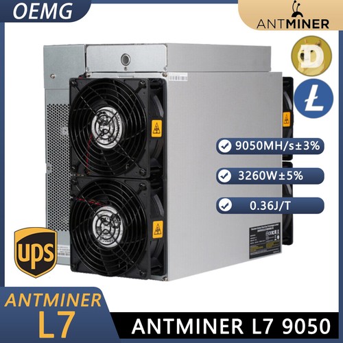 New Antminer L7 9050Mh/s 3260W Litecoin LTC Coinr & Doge Coin Scrypt Algorithm