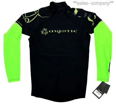 MYSTIC Crossfire Rash Shirt Schwarz/Grün Gr.S/48 Neu+ OVP Herren Langarm