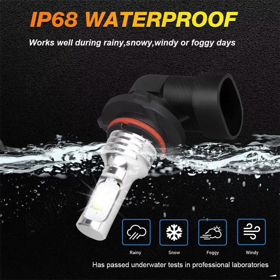 9005 H11 LED Headlight KIT Combo Bulbs 10000K High&Low Beam Super Bright White - Foto 7