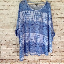 Lane Bryant Womens Lightweight Poncho Sweater Size 22/24 Blue Variant