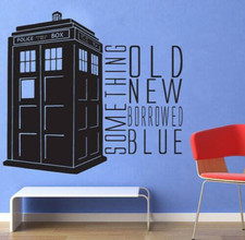Dr. Who Tardis die cut vinyl decal sticker car auto window wall 36"