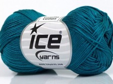 6-Skein Lot Camilla Cotton Yarn fine 6x50g Dark Turquoise