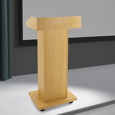 Mobile 43.3'' Height Rolling Podium Lectern Laptop Workstation w/ 4 Wheels