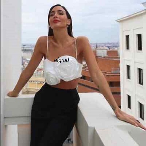ZARA NEW WHITE STRAPPY CROP TOP RAISED FLOWERS sz S REF. 7901/014 | eBay