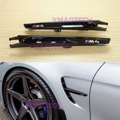 Fit BMW M4 F82 F83 ABS 14-20 Side Vent Fender Cover Gloss Shiny Black  Australia