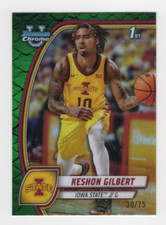 2024-25 Bowman U Chrome Green Reptilian #45 Keshon Gilbert Rookie 30/75 Iowa St