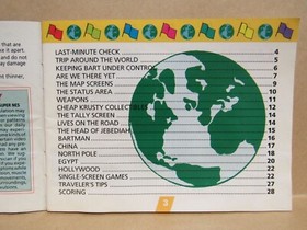 SIMPSONS BART VS. THE WORLD Instruction Manual - No Game NES Nintendo