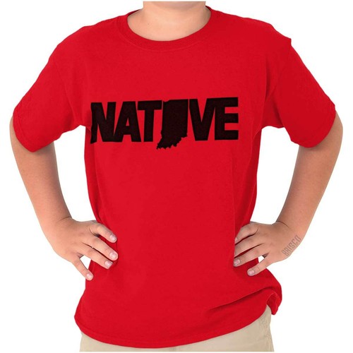 Indiana Native Indy IN Classic Souvenir Gift Youth Crewneck T Shirts Boy or Girl - Picture 8 of 9