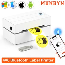 MUNBYN 130B Bluetooth Label Printer 4x6 Thermal Shipping Label for USPS UPS Etsy
