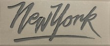 Original Vintage New York NY Iron On Transfer Black/Gray