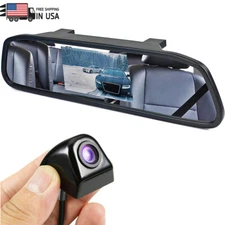 4.3'' Car Mirror Monitor +Rear View Reversing Backup Camera Reversing Waterproof