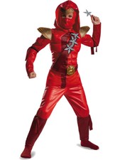 Shadow Ninjas Night Fury Red Ninja Boy's Costume Small 4-6