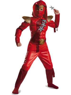 Shadow Ninjas Night Fury Red Ninja Boy's Costume Small 4-6