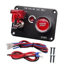 12V Ignition Switch Panel Car Engine Start Push 2 in 1 Ignition Switch Panel