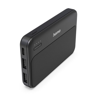 Hama Powerbank 5000mAh 10W externer Akku tragbar Handy Schnellladegerät 2x USB-A