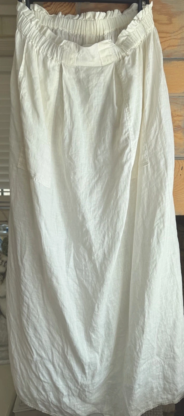 FLAX BY JEANNE ENGELHART LINEN SKIRT SMALL
