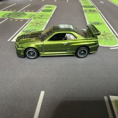 Hot Wheels Nissan Skyline R34 Super Treasure Hunt (BNR34) Green STH loose MINT