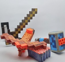 Minecraft Nerf Crossbow Hammer And Pick With One Hundred Darts