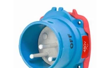 63-38042 Meltric Plugs & Receptacles, DSN30 Series Inlet, 30A, 480V, 2P+G, Poly,