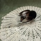 Murano Style Handblown Glass Pigeon Dove Bird Figurine Purple Clear Paperweight — photo 8