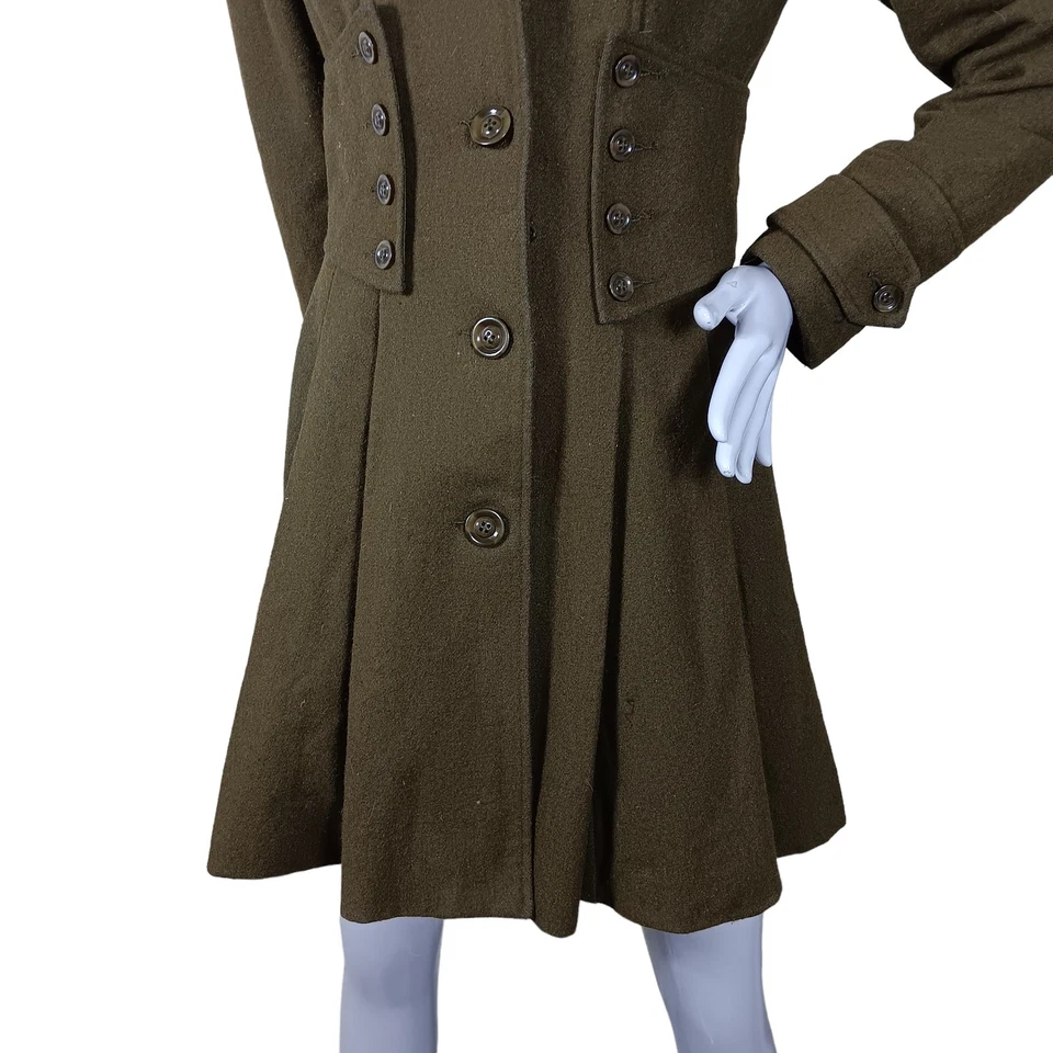 Anthropologie Azel Hazel Hazel Hazel Haze Midi Coat Size Small Moss Green  - Image 3 of 4