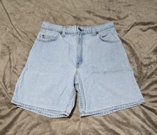 Vintage Levis Denim Orange Tab 951 Relaxed Fit Shorts Size 10