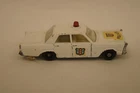 MATCHBOX LESNEY #55/59 Ford Galaxie Police Car White 1960s ENGLAND