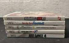 MLB 2K12 Just Dance 4 Tiger Woods 5 Game Lot Nintendo Wii CIB Complete Bundle