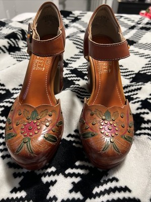 Spring Step L'Artiste Women s Leather Pump, Beautiful Flower Design EU 38/7.5