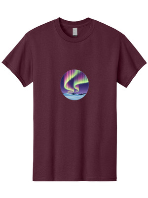 Northern-Lights-1 Mens Graphic Tee, 100% Cotton, Casual Summer Wear