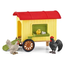 Mobile Chicken Coop Farm World Playset by Schleich 42572